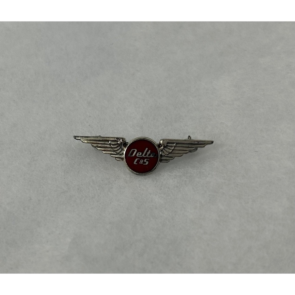 Sterling Silver Delta Chicago & Southern Airlines employee anniversary pin (1)